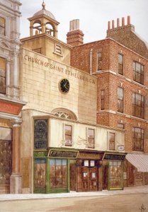 Kirche St. Ethelburga-die-Jungfrau innerhalb Bishopsgate, City of London von JL Stewart