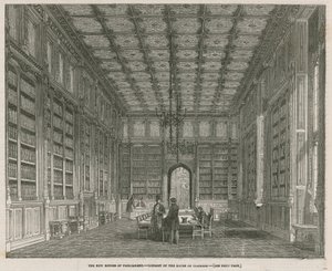 Die neuen Parlamentsgebäude - die Bibliothek des Unterhauses von J.L. Williams