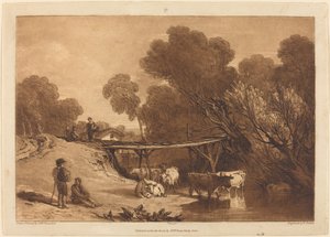 Brücke und Kühe von Joseph Mallord William Turner
