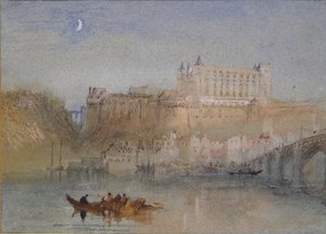 Die Brücke und das Schloss von Amboise, ca. 1830