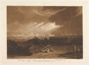 Die fünfte Plage Ägyptens, Liber Studiorum, Teil III, Platte 16, 10. Juni 1808 von Joseph Mallord William Turner