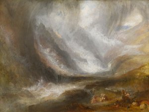 Tal von Aosta: Schneesturm, Lawine und Gewitter, 1836-37