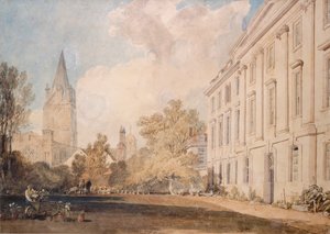 Ansicht der Kathedrale von Christ Church und Teil des Corpus Christi College, 1803-1804