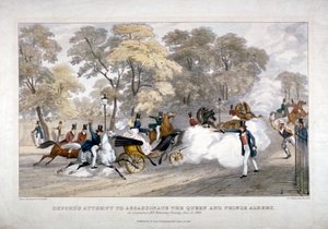 Attentatsversuch auf Königin Victoria, Constitution Hill, Westminster, London, 1840 von JR Jobbins