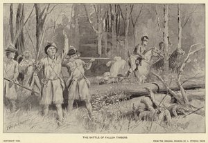 Die Schlacht von Fallen Timbers von J. (after) Steeple Davis