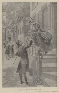 Upper Wall Street, New York, im Jahr 1783