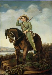 Ein konföderierter Späher von General Turner Ashby im Tal bei Luray und New Hacket von J. A. Collins