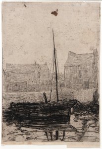 Boot vertäut - Isle of Man von J. Alden Weir
