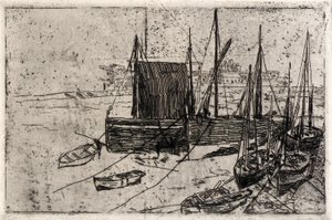 Boote in Port Erin - Isle of Man von J. Alden Weir