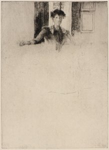 Skizze am Fenster von J. Alden Weir