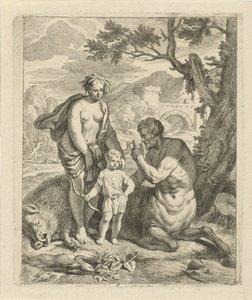 Achilles unterrichtet von Chiron (Szenen aus dem Leben des Achilles) von J. Alexander Janssens