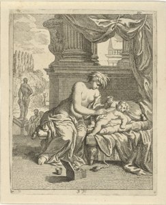 Thetis salbt Achilles mit Ambrosia von J. Alexander Janssens