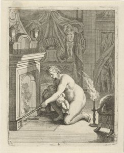 Thetis taucht Achilles ins Feuer von J. Alexander Janssens