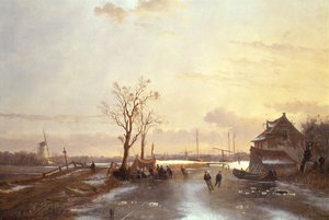 Winterszene, 1853 von J. Anton Mignon