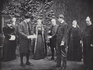 Pfannkuchenwerfen an der Westminster School, der Sieger erhält seine Guinea von J. Benjamin Stone