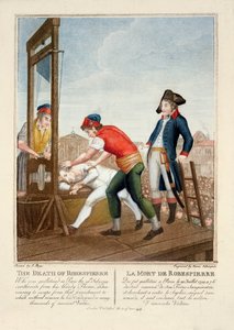 Der Tod von Robespierre (1758-94) am 28. Juli 1794, graviert von James Idnarpila, veröffentlicht 1799 von J. Beys