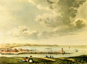 Ansicht der Bucht und des Piers von Douglas, Isle of Man