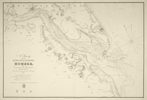 Eine Vermessung des Eingangs zum Fluss Humber durch Kommandant William Hewett, R.N. im Auftrag der Lords Commissioners der Admiralität 1828