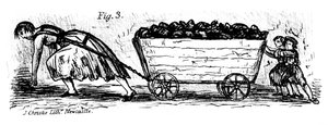 Frau und Kinder Kohlenputzer, Mid und East Lothian, Schottland, 1848 von J. Christie