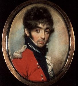 Miniatur eines unbekannten Offiziers von J. Cooke