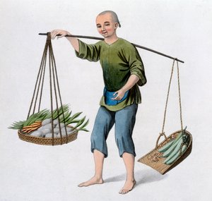 Ein Junge mit Gemüse, 1800
