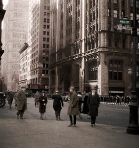 Unteres Broadway, New York City, USA, 20. Jahrhundert