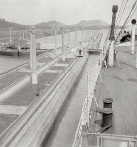 SS Orbita, Panamakanal, Panama, 20. Jahrhundert