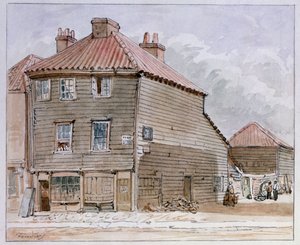 Ansicht eines alten Hauses in der High Street, Lambeth von J. Findley