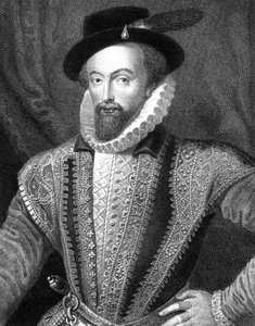 Sir Walter Raleigh, englischer Schriftsteller, Dichter, Höfling, Abenteurer und Entdecker, 1821 von J Fitler