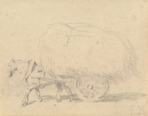 Ein Pferd zieht eine Ladung Heu von J. Frederick Tayler