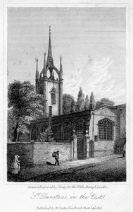 Kirche St. Dunstan im Osten, London, 1816 von J. Greig