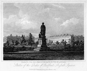 Statue des Herzogs von Bedford, Russell Square, Bloomsbury, London, 1817 von J. Greig