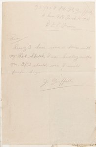 Brief an den Wettbewerbsredakteur des Liverpool Weekly Courier, 1917