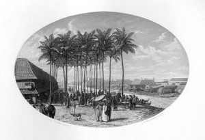 Gründung von Batavia, Java, Niederländisch-Ostindien, 1619, ca. 1870 von J. H. Rennefeld