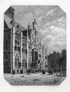 Das Rathaus in Delft, Niederlande, 1620 um 1870 von J. H. Rennefeld