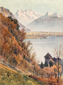 Chillon und Rhonetal von Veytaux