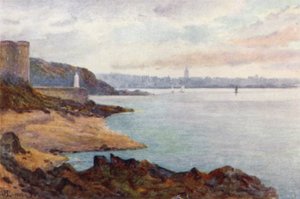 Mole des Noires und Dinard, von St Malo Strand von J. Hardwicke Lewis