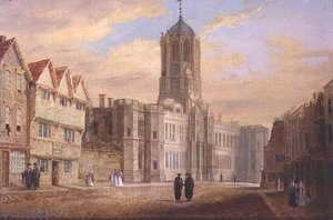 Oxford: Tom Tower und die Westfront des Christ Church College von J. Harwood