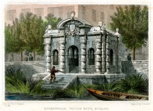 Buckingham Water Gate, Strand, Westminster, London, 1830 von J Henshall