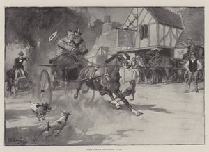 Pferd gegen Motor, oder Durchbrennen im Jahr 1900 von J. J. Waugh