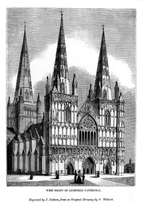 Westfassade der Kathedrale von Lichfield