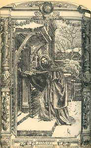 Januar, dekorative Wandfliesen, um 1860er Jahre, 1881 von J M Benson