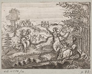 Illustration zu Adam Olearius, „Persianischer Rosenthal von einem Sinnreichen Poeten Schich Saadi [...]“, Schleswig 1660 von J. Muller