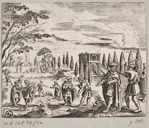 Illustration zu Adam Olearius, „Persianischer Rosenthal von einem sinnreichen Poeten Schich Saadi […]“, Schleswig 1660