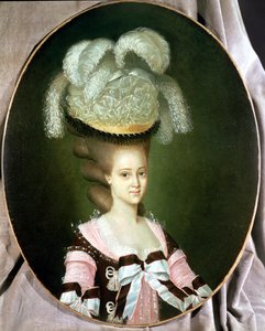 Porträt einer Dame mit Hut von J. Mulnier