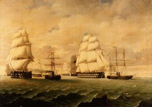 Eine Schlachtflotte und Schlepper