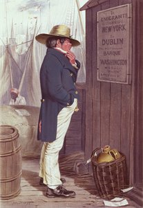 Heimwärts, Der Kai von New York, graviert von T.H. Maguire, 1854 von J Nicol
