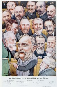 Professor Luis Hubert Farabeuf (1841-1910) und seine Studenten, aus Chanteclair, ca. 1910