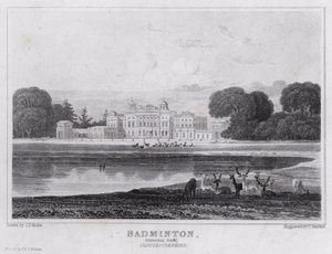 Badminton, Gesamtansicht, Gloucestershire von John Preston Neale