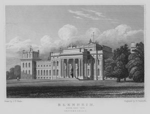 Blenheim, Südostansicht, Oxfordshire (Stich) von John Preston Neale